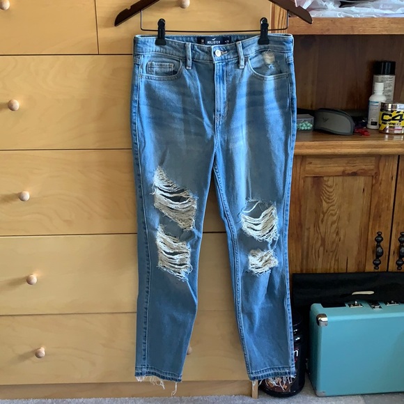 High waisted ripped crop jeans - Picture 1 of 2